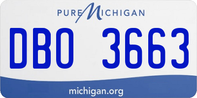 MI license plate DBO3663