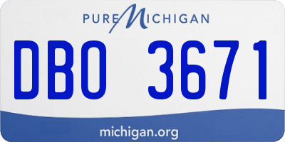 MI license plate DBO3671