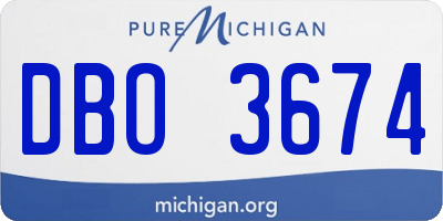 MI license plate DBO3674
