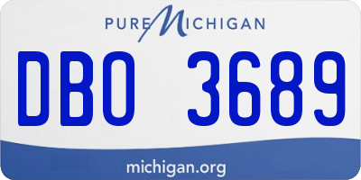 MI license plate DBO3689