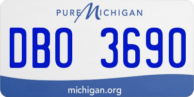 MI license plate DBO3690