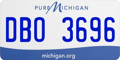 MI license plate DBO3696