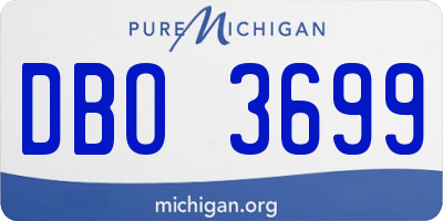 MI license plate DBO3699
