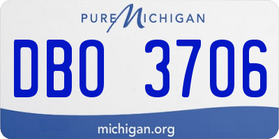 MI license plate DBO3706