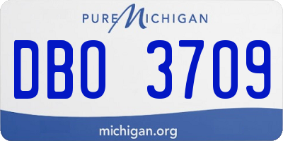 MI license plate DBO3709