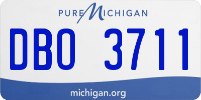 MI license plate DBO3711