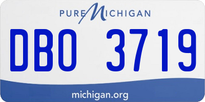 MI license plate DBO3719