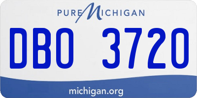 MI license plate DBO3720