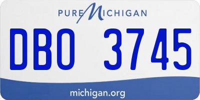 MI license plate DBO3745