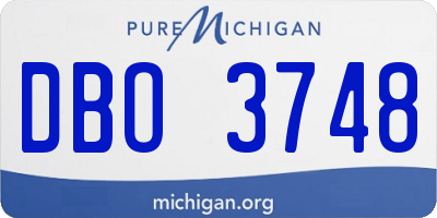 MI license plate DBO3748