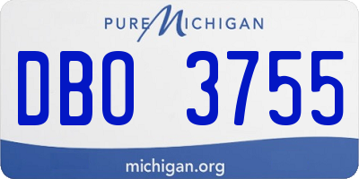 MI license plate DBO3755