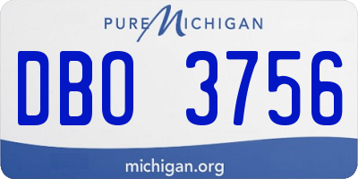 MI license plate DBO3756