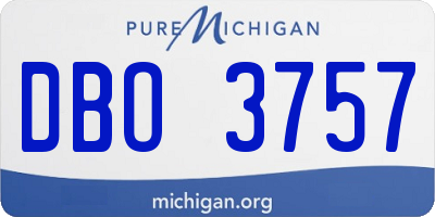 MI license plate DBO3757