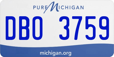 MI license plate DBO3759