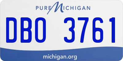 MI license plate DBO3761