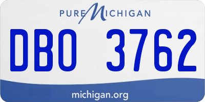 MI license plate DBO3762