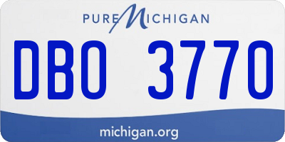 MI license plate DBO3770