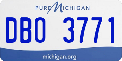 MI license plate DBO3771