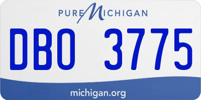 MI license plate DBO3775
