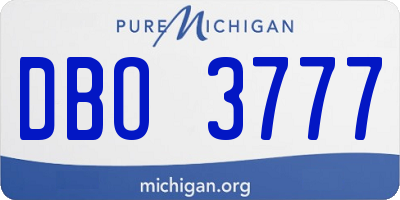 MI license plate DBO3777