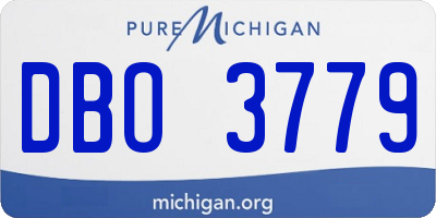 MI license plate DBO3779