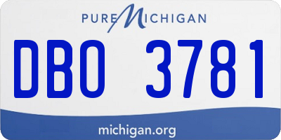 MI license plate DBO3781