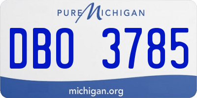 MI license plate DBO3785