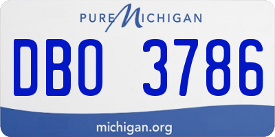 MI license plate DBO3786