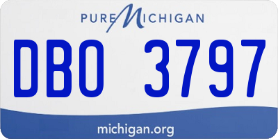 MI license plate DBO3797