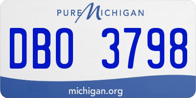 MI license plate DBO3798