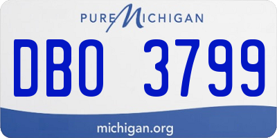 MI license plate DBO3799