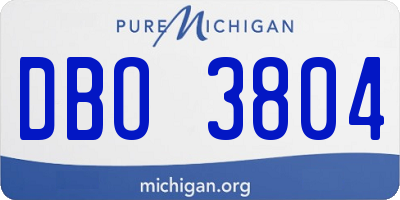 MI license plate DBO3804