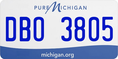 MI license plate DBO3805