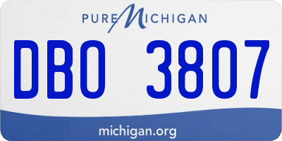 MI license plate DBO3807