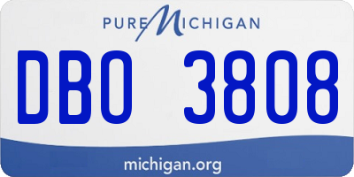 MI license plate DBO3808