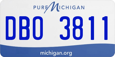 MI license plate DBO3811