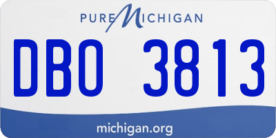 MI license plate DBO3813
