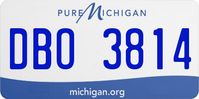 MI license plate DBO3814