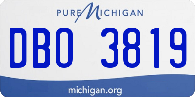 MI license plate DBO3819