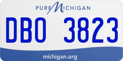 MI license plate DBO3823