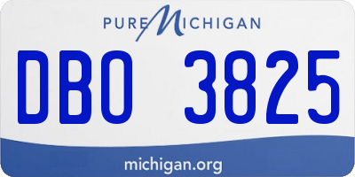 MI license plate DBO3825