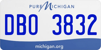 MI license plate DBO3832