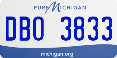 MI license plate DBO3833