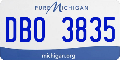 MI license plate DBO3835