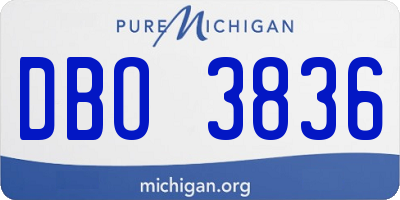 MI license plate DBO3836