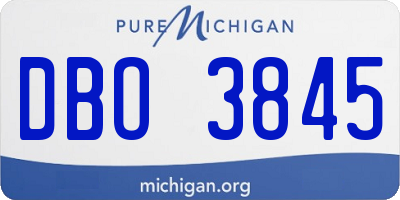 MI license plate DBO3845