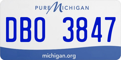 MI license plate DBO3847
