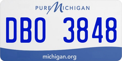 MI license plate DBO3848