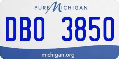 MI license plate DBO3850