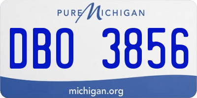 MI license plate DBO3856